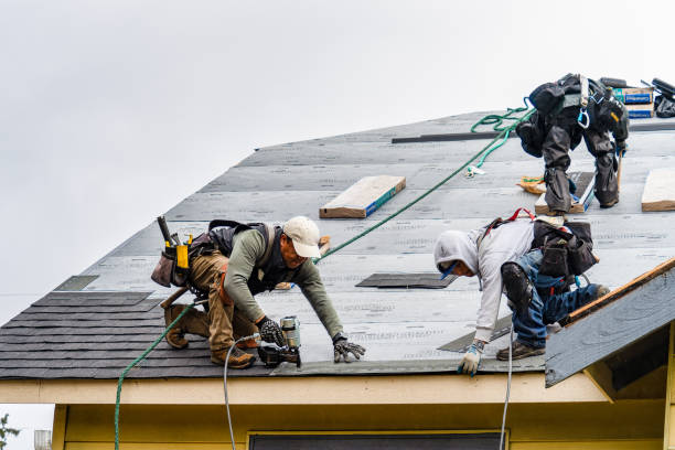 Professional Gutter Installation technician working in Granby, CT
